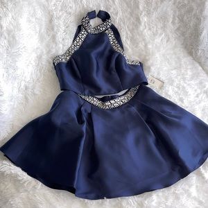 2 Piece Blue w/ Sequins